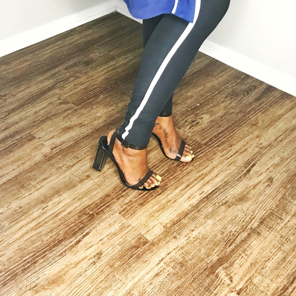 Clear Black Perspex Heels